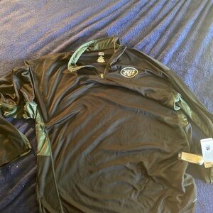 Jets 1/4 zip pull over 3x tall